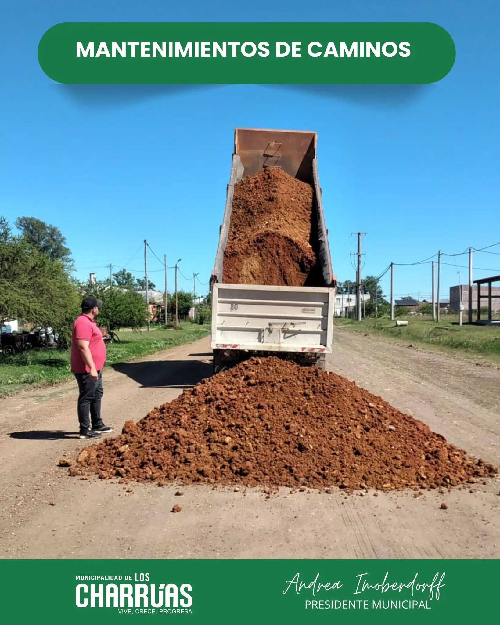 Trabajos de ripio y mantenimiento de caminos